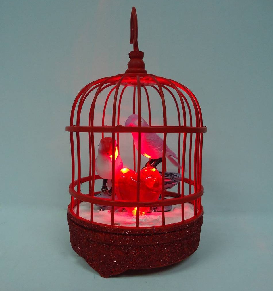 valentine's bird cage light